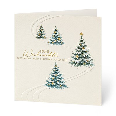Verschneite Weihnachtsb�ume