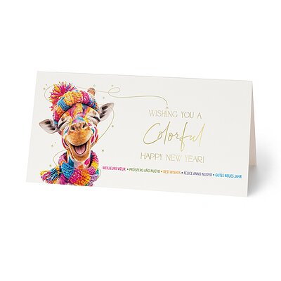 Farbenfrohe Giraffe